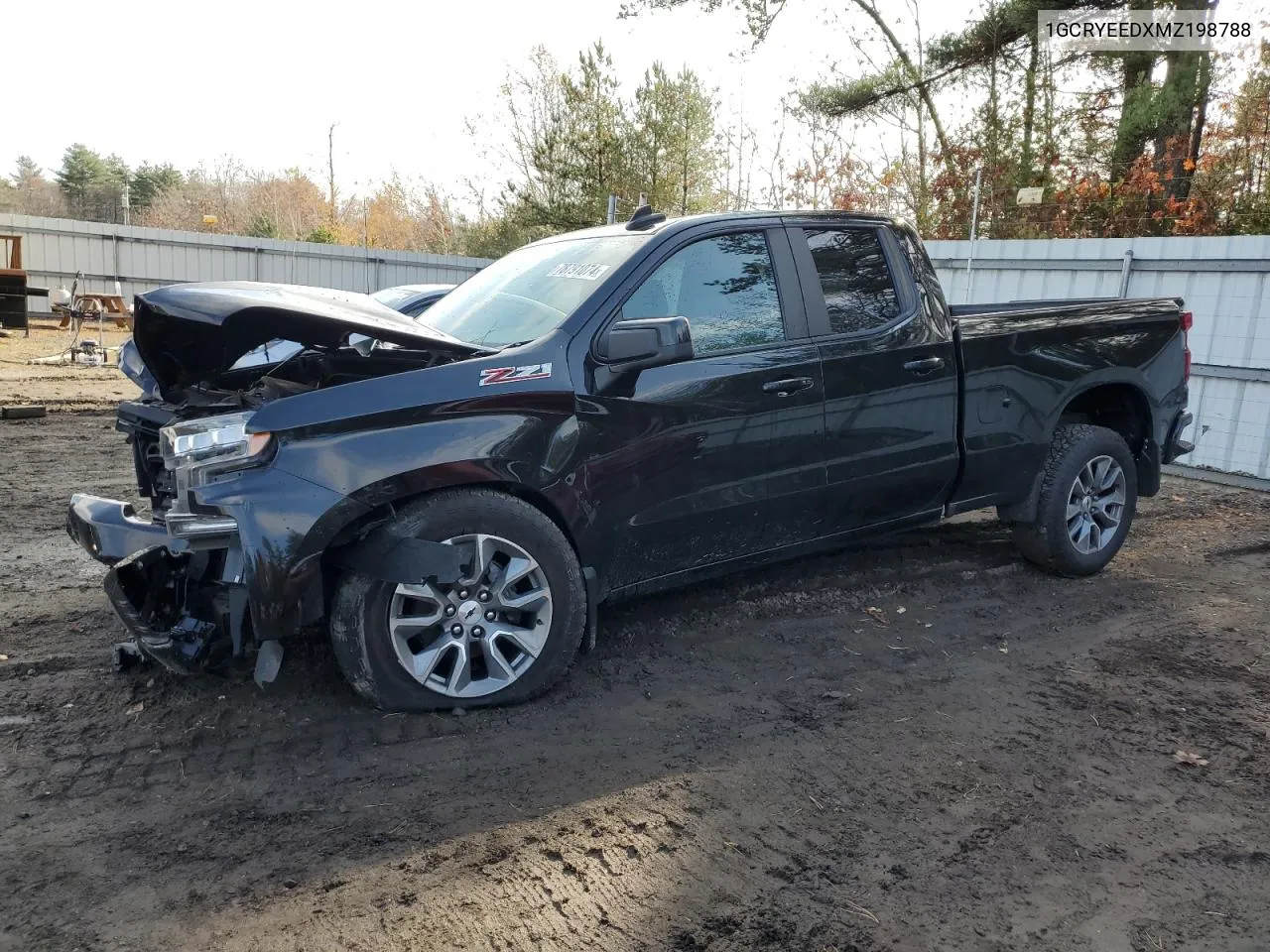 2021 Chevrolet Silverado K1500 Rst VIN: 1GCRYEEDXMZ198788 Lot: 78791074