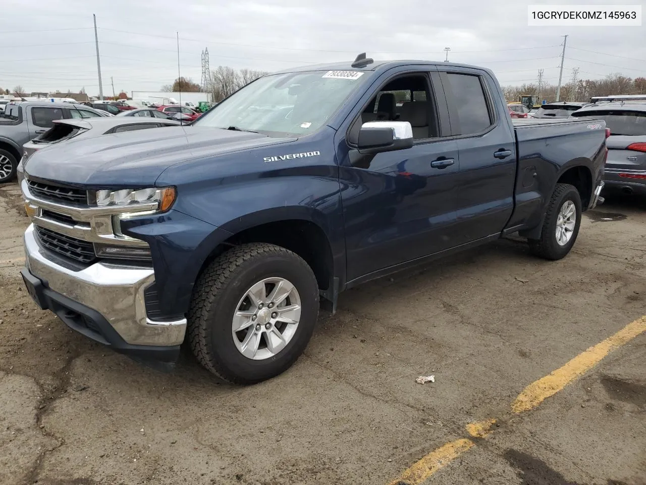 2021 Chevrolet Silverado K1500 Lt VIN: 1GCRYDEK0MZ145963 Lot: 79330384