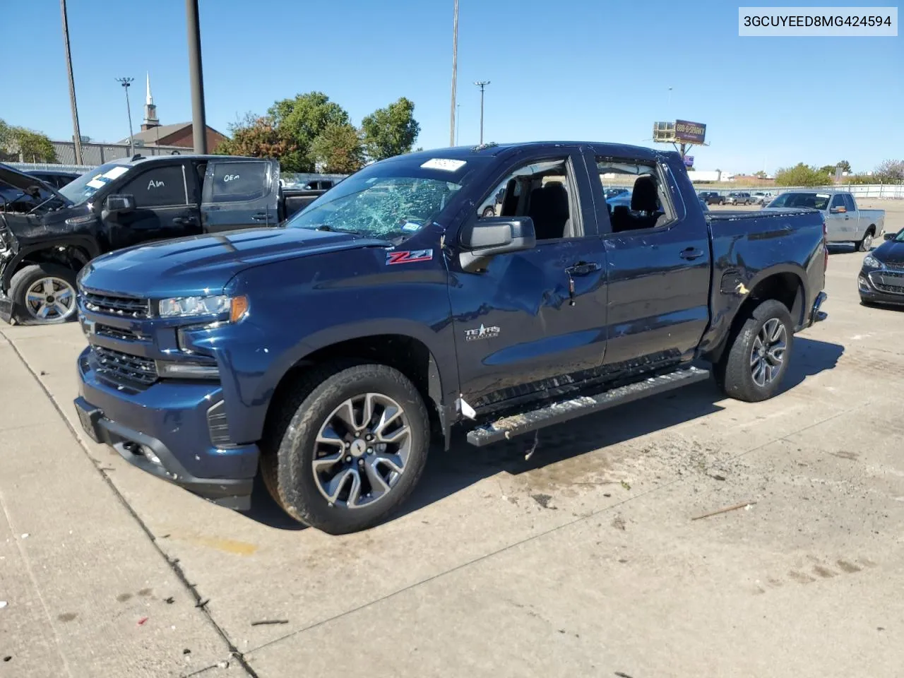 2021 Chevrolet Silverado K1500 Rst VIN: 3GCUYEED8MG424594 Lot: 79349214