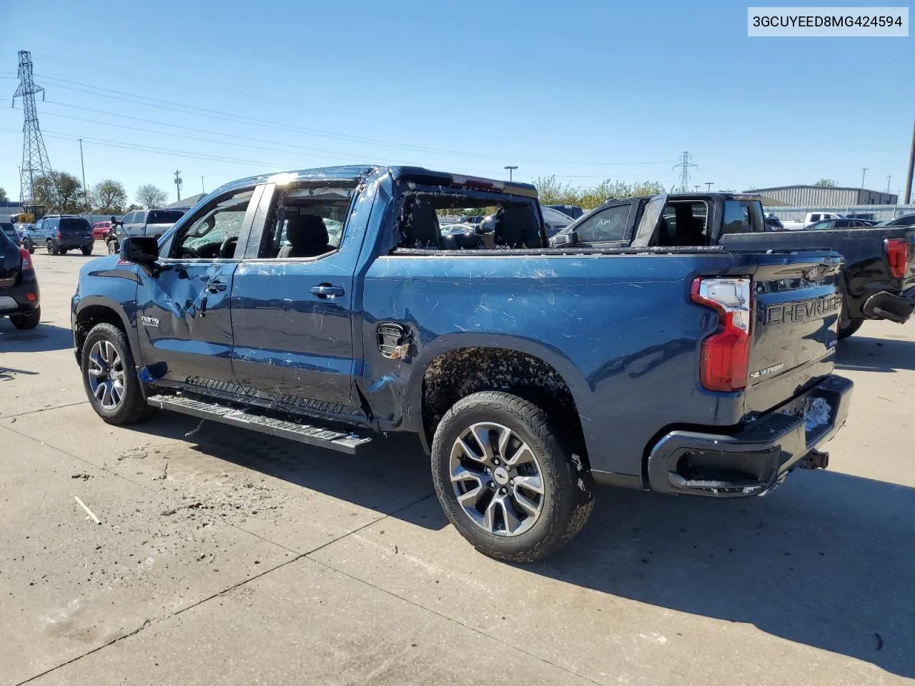 2021 Chevrolet Silverado K1500 Rst VIN: 3GCUYEED8MG424594 Lot: 79349214