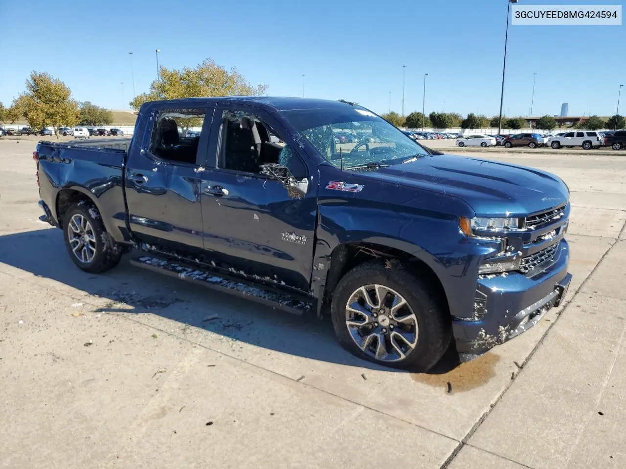 2021 Chevrolet Silverado K1500 Rst VIN: 3GCUYEED8MG424594 Lot: 79349214