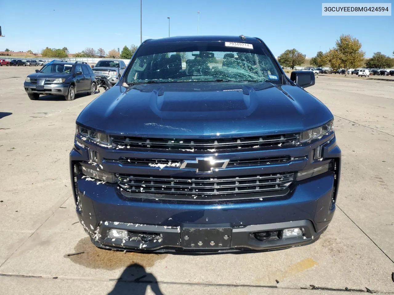 2021 Chevrolet Silverado K1500 Rst VIN: 3GCUYEED8MG424594 Lot: 79349214