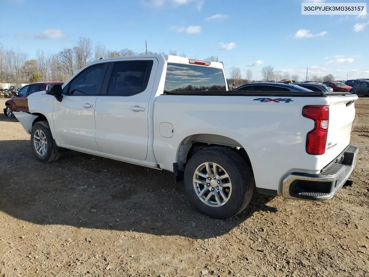 2021 Chevrolet Silverado K1500 Lt VIN: 3GCPYJEK3MG363157 Lot: 79837624