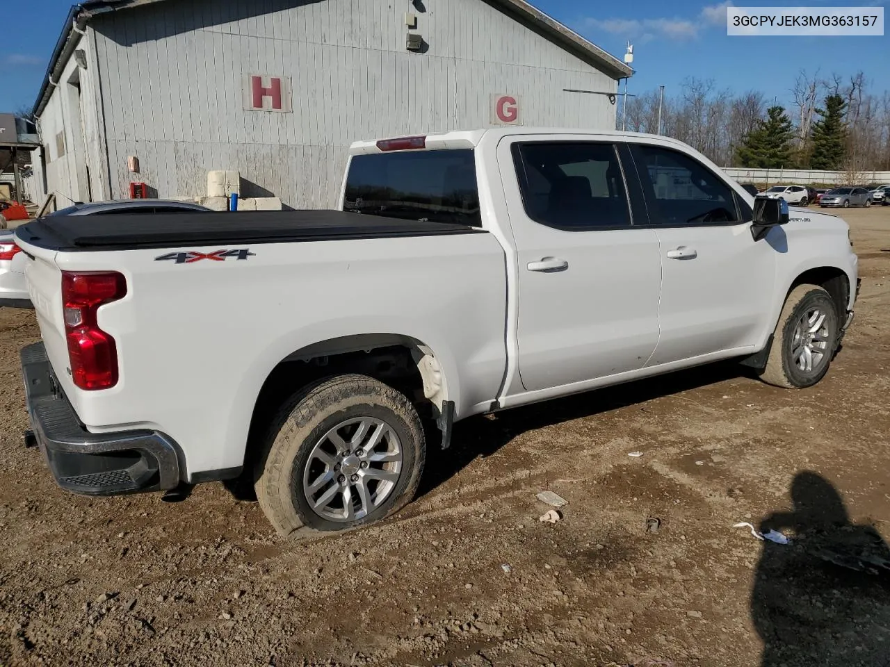 2021 Chevrolet Silverado K1500 Lt VIN: 3GCPYJEK3MG363157 Lot: 79837624