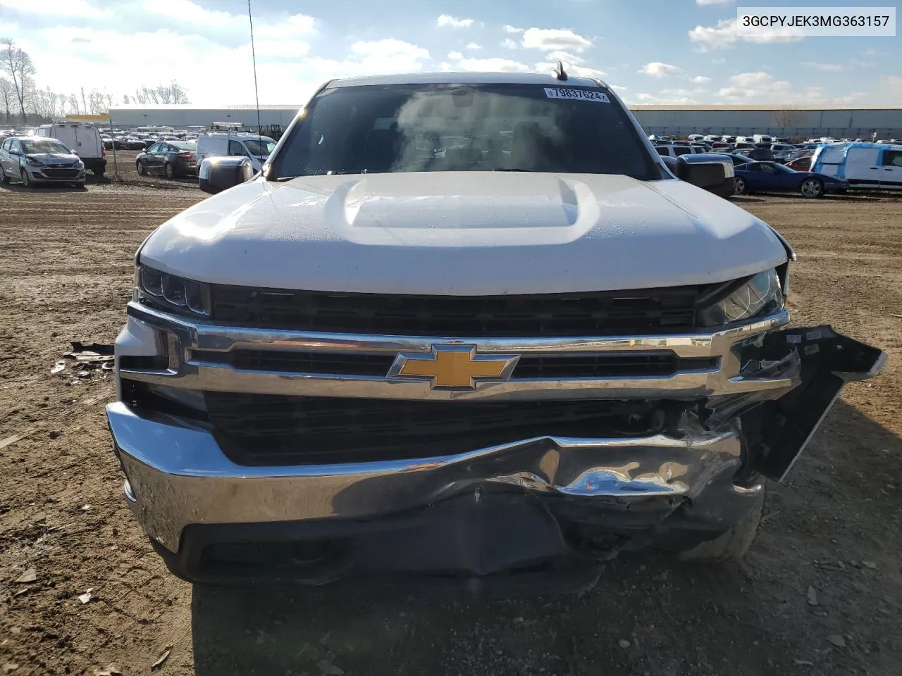 2021 Chevrolet Silverado K1500 Lt VIN: 3GCPYJEK3MG363157 Lot: 79837624