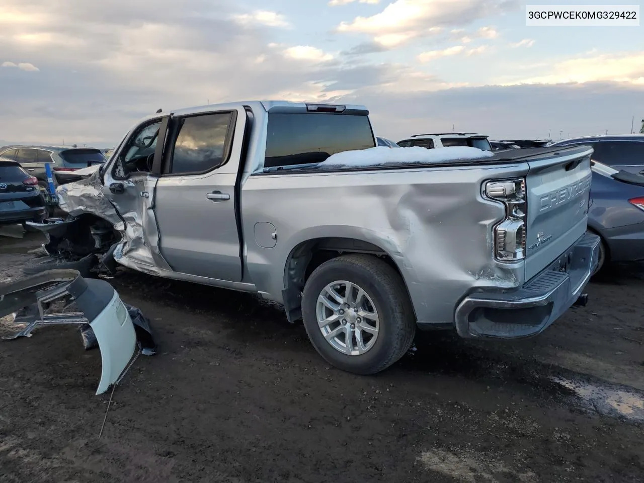 2021 Chevrolet Silverado C1500 Lt VIN: 3GCPWCEK0MG329422 Lot: 80122814