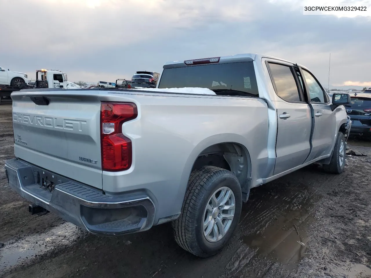 2021 Chevrolet Silverado C1500 Lt VIN: 3GCPWCEK0MG329422 Lot: 80122814