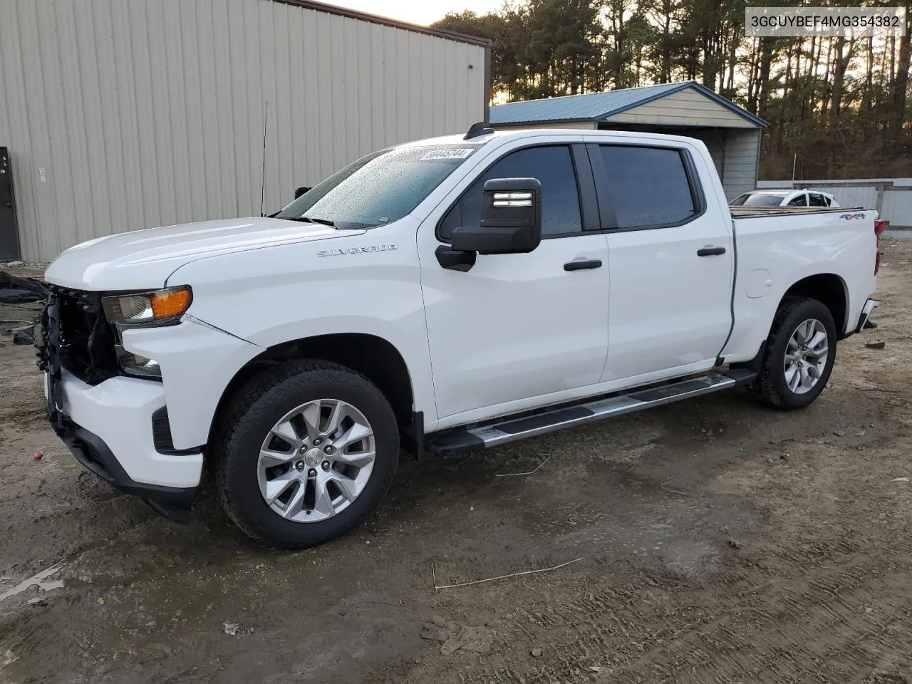 2021 Chevrolet Silverado K1500 Custom VIN: 3GCUYBEF4MG354382 Lot: 80445744