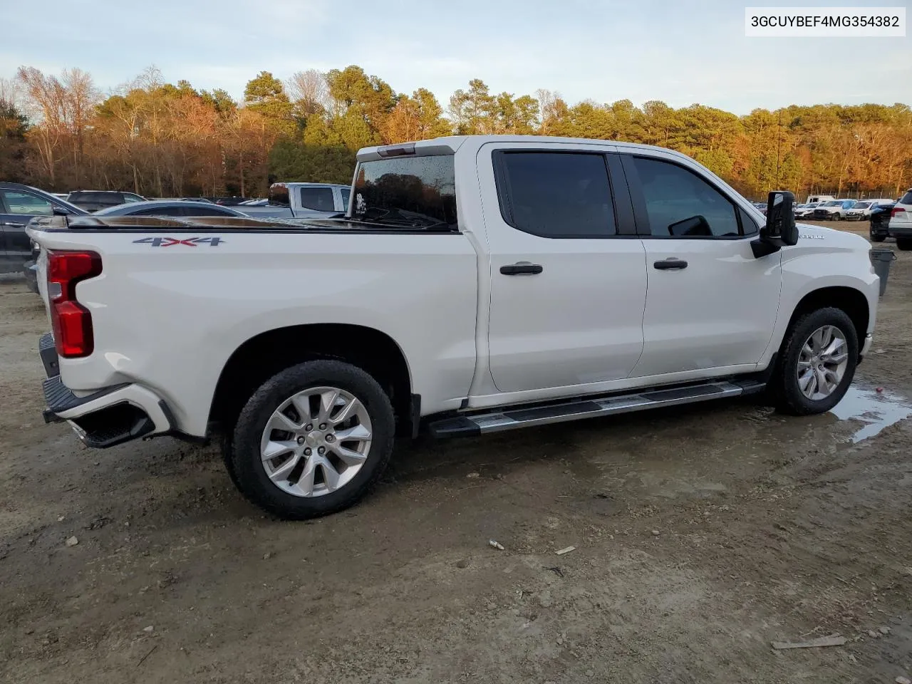 2021 Chevrolet Silverado K1500 Custom VIN: 3GCUYBEF4MG354382 Lot: 80445744