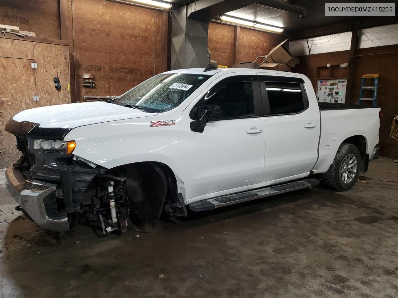 2021 Chevrolet Silverado K1500 Lt VIN: 1GCUYDED0MZ415205 Lot: 81160694