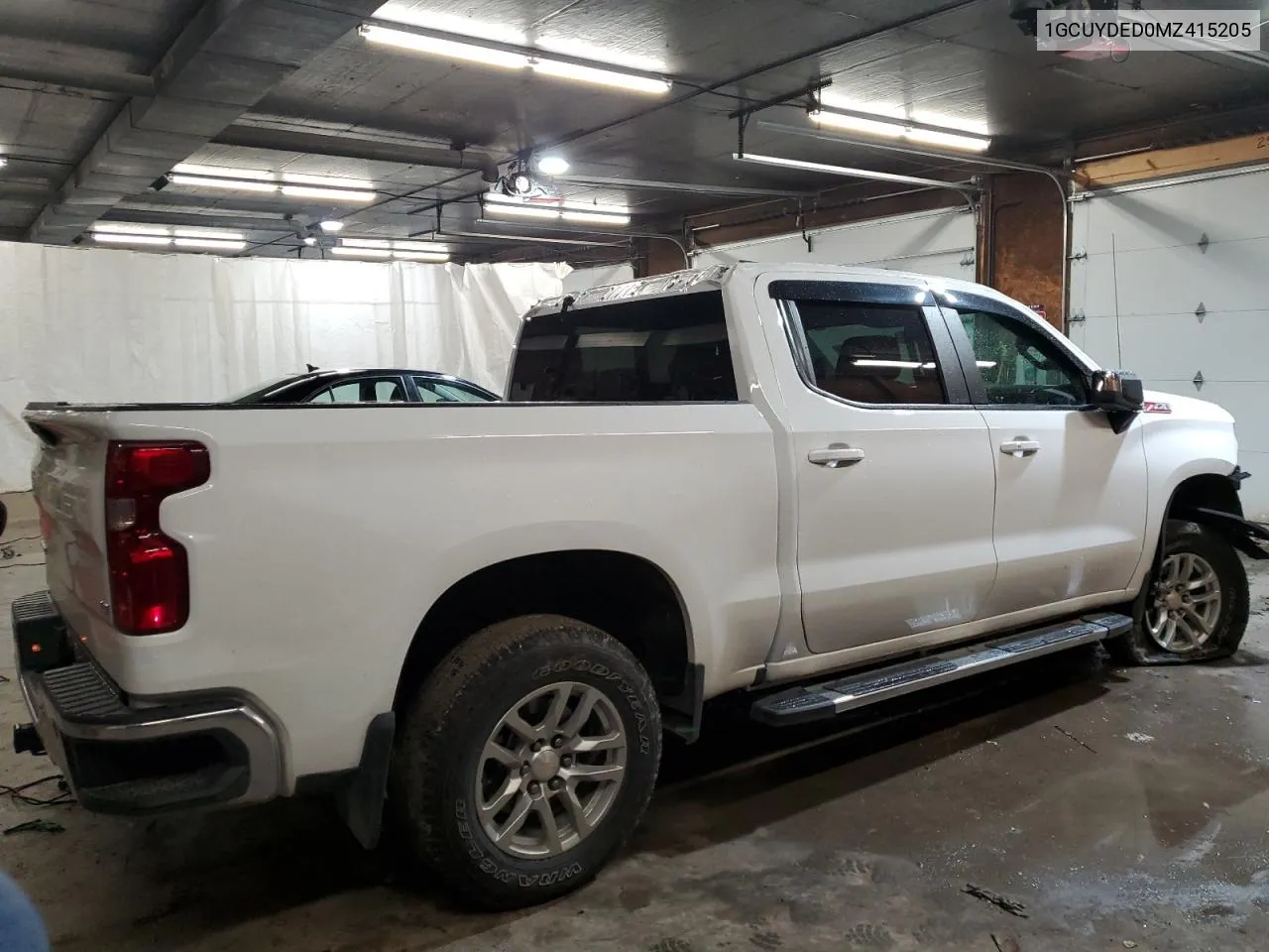 2021 Chevrolet Silverado K1500 Lt VIN: 1GCUYDED0MZ415205 Lot: 81160694