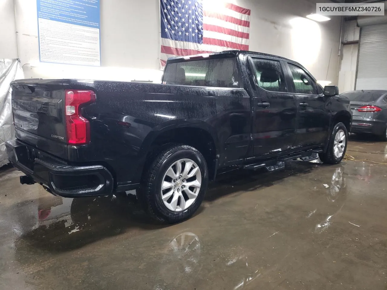 2021 Chevrolet Silverado K1500 Custom VIN: 1GCUYBEF6MZ340726 Lot: 81162854