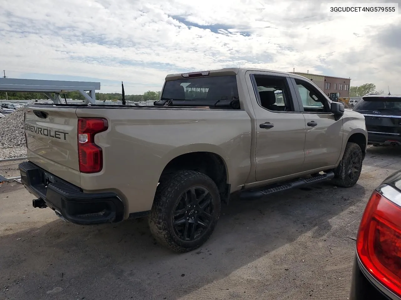 2022 Chevrolet Silverado K1500 Trail Boss Custom VIN: 3GCUDCET4NG579555 Lot: 51195454