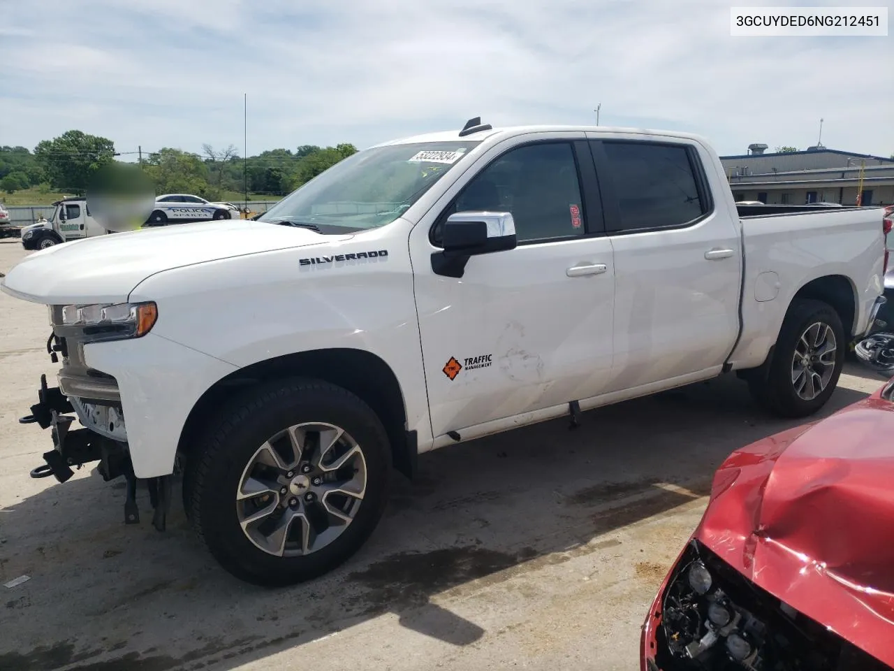 2022 Chevrolet Silverado Ltd K1500 Lt VIN: 3GCUYDED6NG212451 Lot: 53222934