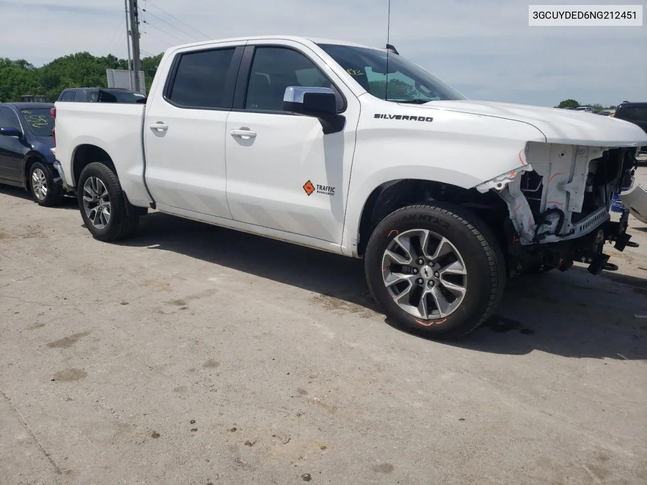 2022 Chevrolet Silverado Ltd K1500 Lt VIN: 3GCUYDED6NG212451 Lot: 53222934