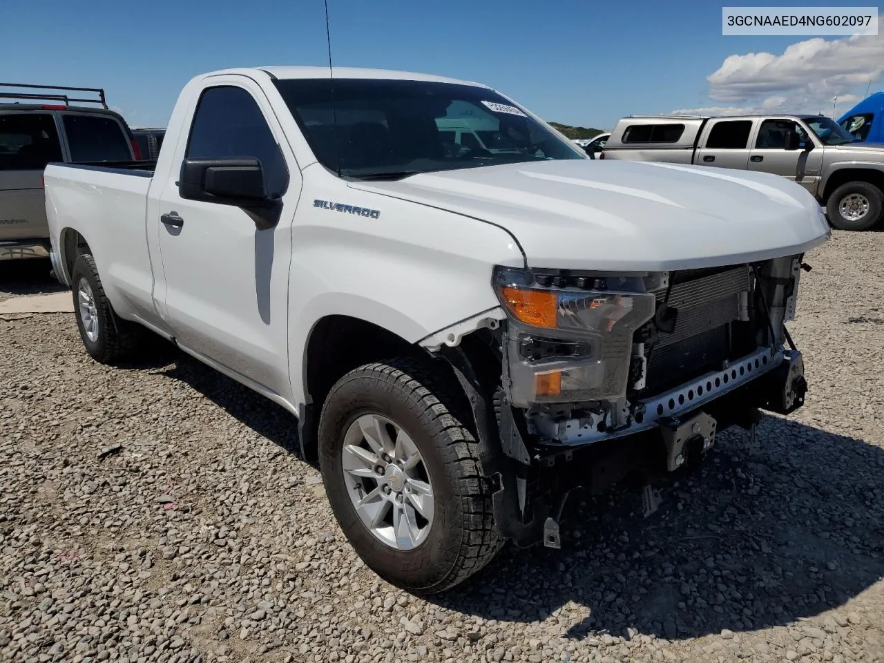 2022 Chevrolet Silverado C1500 VIN: 3GCNAAED4NG602097 Lot: 53266454