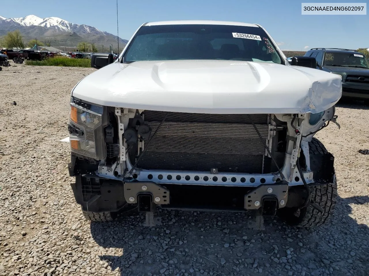 2022 Chevrolet Silverado C1500 VIN: 3GCNAAED4NG602097 Lot: 53266454