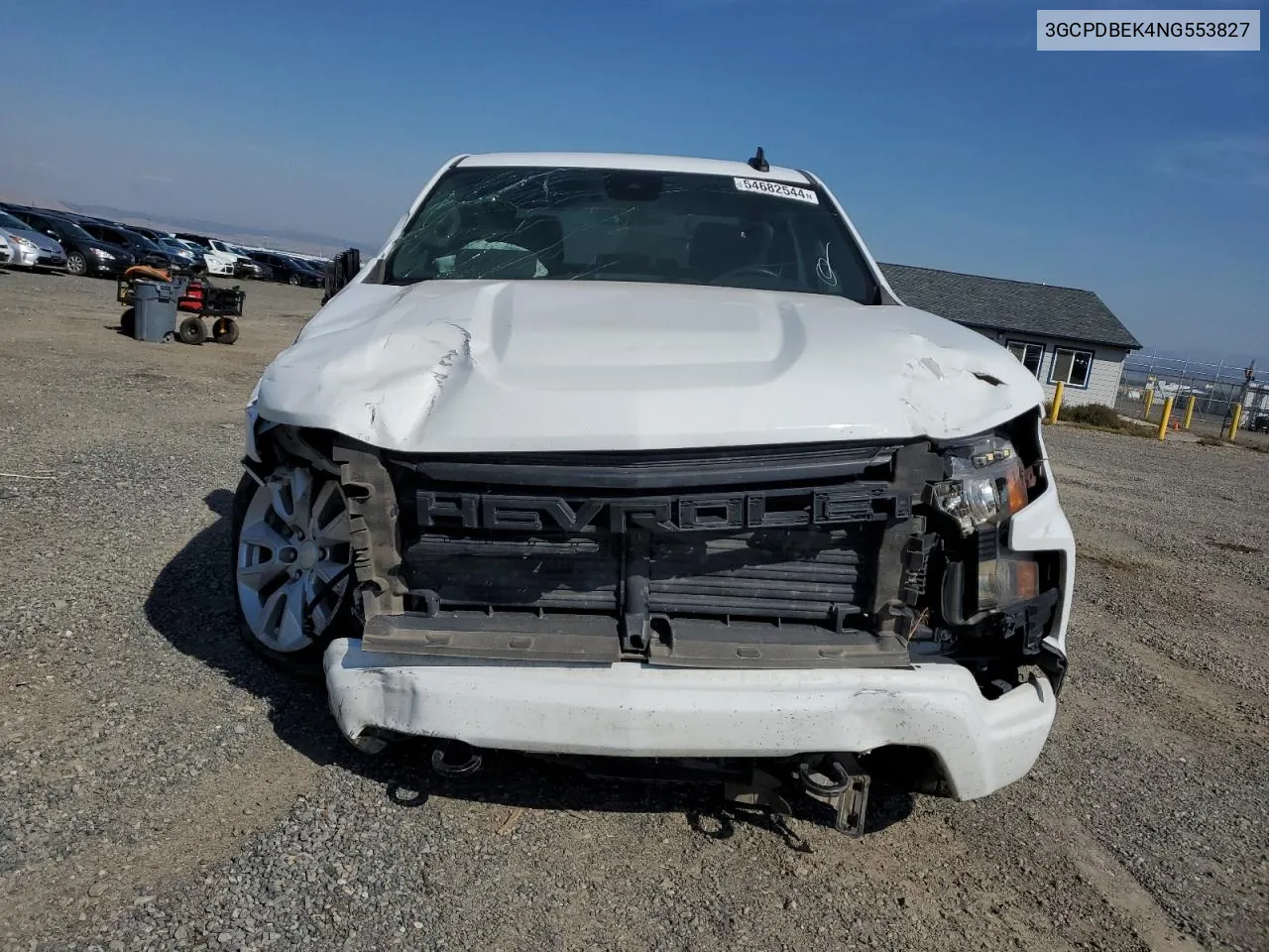 2022 Chevrolet Silverado K1500 Custom VIN: 3GCPDBEK4NG553827 Lot: 54682544