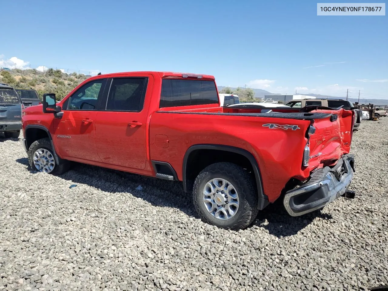 2022 Chevrolet Silverado K2500 Heavy Duty Lt VIN: 1GC4YNEY0NF178677 Lot: 57900214