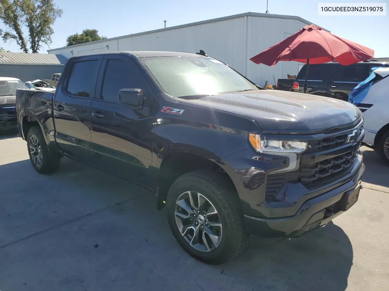 2022 Chevrolet Silverado K1500 Rst VIN: 1GCUDEED3NZ519075 Lot: 63656164