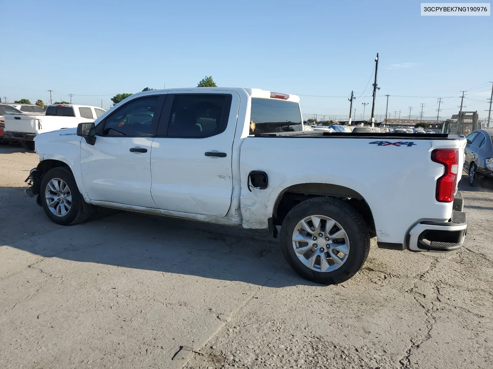 2022 Chevrolet Silverado Ltd K1500 Custom VIN: 3GCPYBEK7NG190976 Lot: 64266944