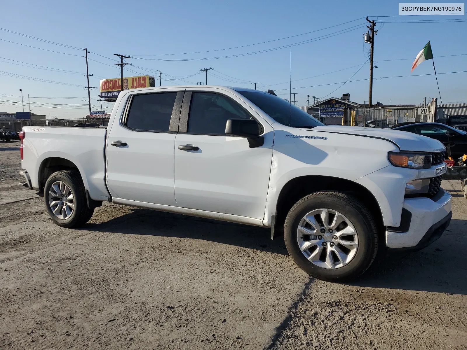 2022 Chevrolet Silverado Ltd K1500 Custom VIN: 3GCPYBEK7NG190976 Lot: 64266944