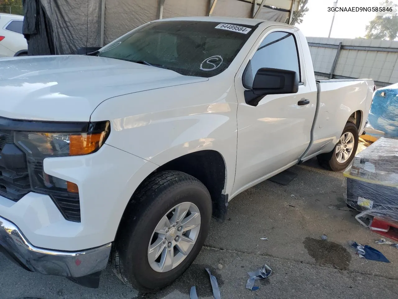 2022 Chevrolet Silverado C1500 VIN: 3GCNAAED9NG585846 Lot: 64489584