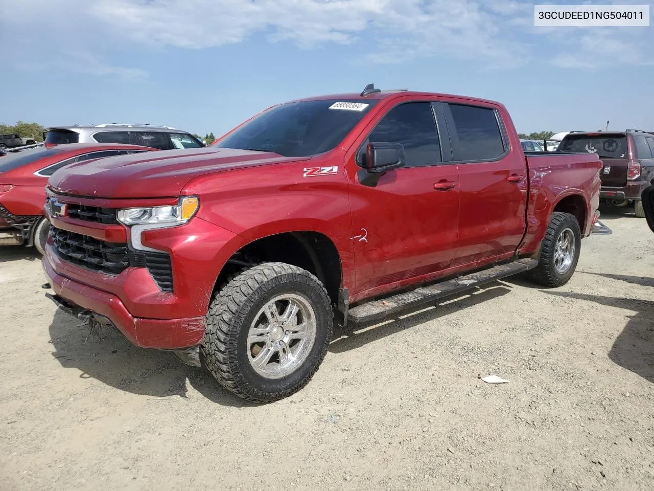 2022 Chevrolet Silverado K1500 Rst VIN: 3GCUDEED1NG504011 Lot: 65850364