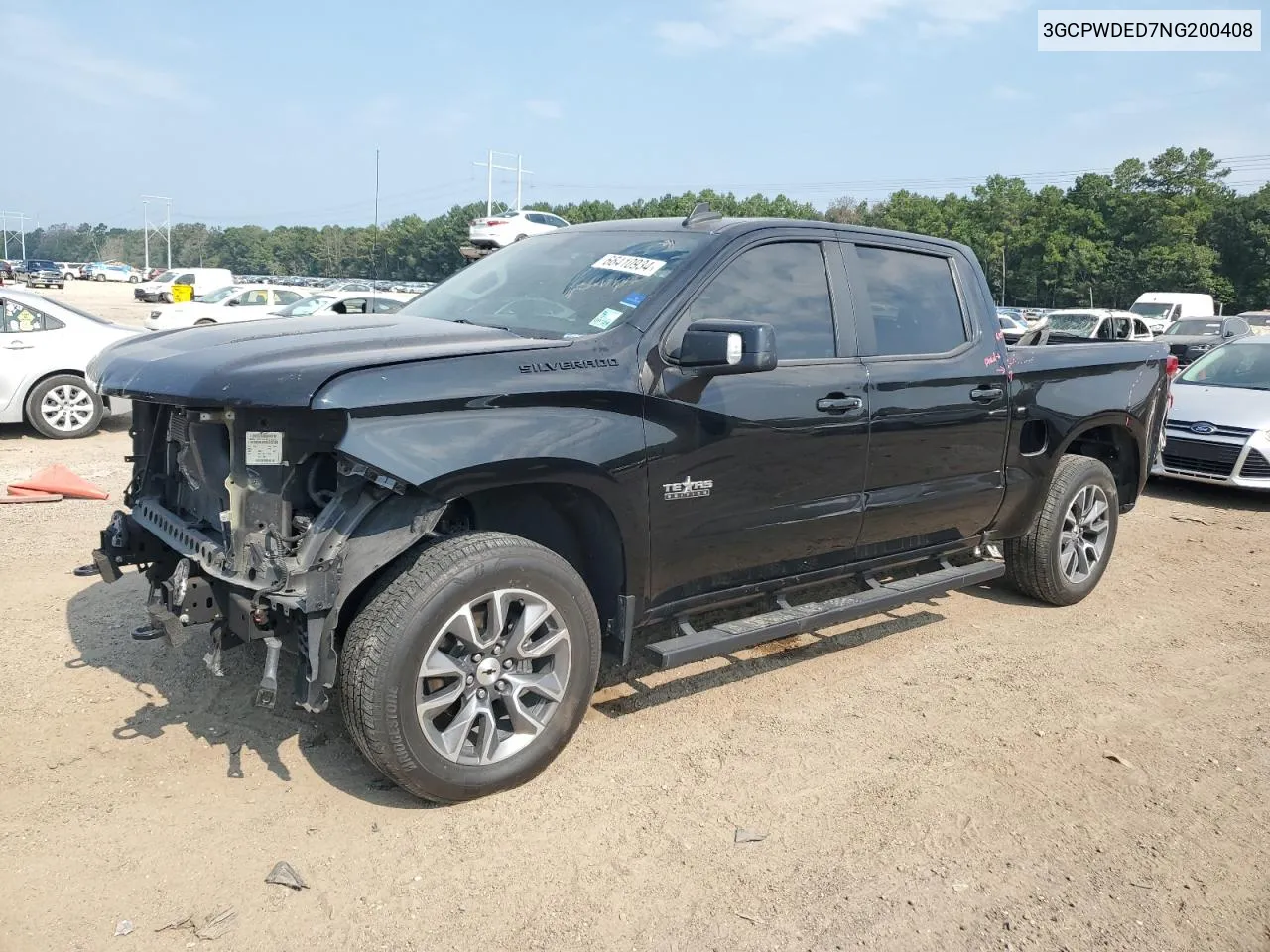 2022 Chevrolet Silverado Ltd C1500 Rst VIN: 3GCPWDED7NG200408 Lot: 66410934