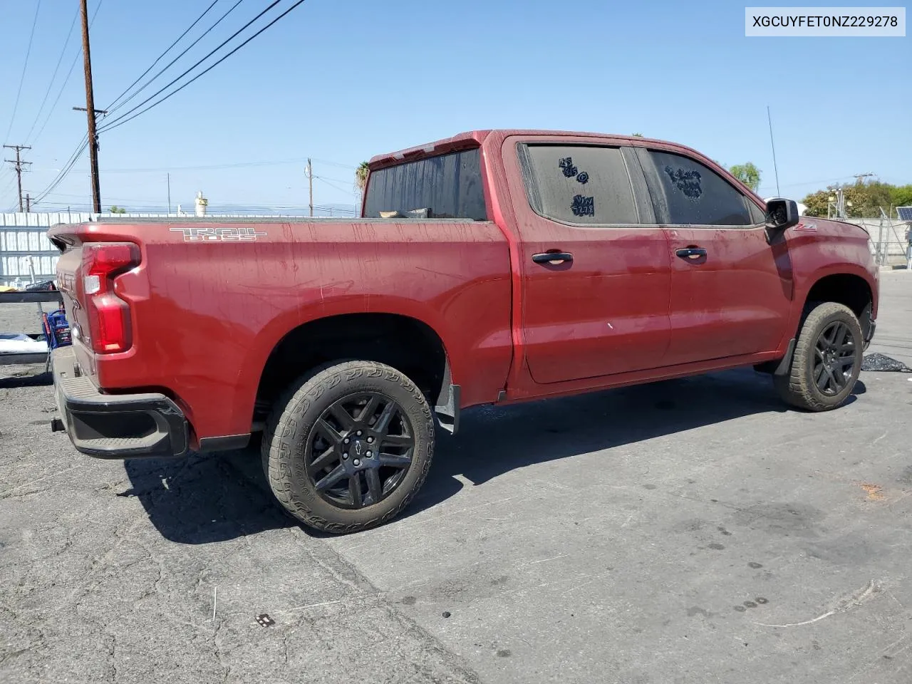 2022 Chevrolet Silverado VIN: XGCUYFET0NZ229278 Lot: 66710264