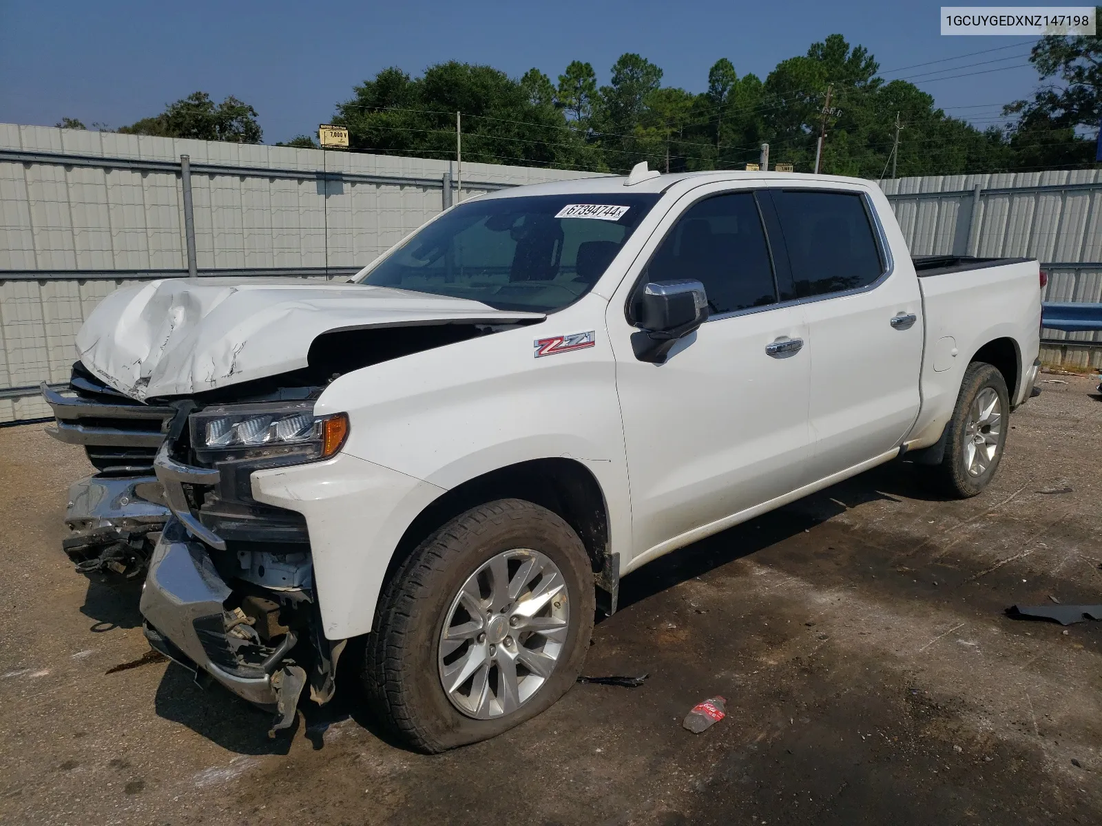 2022 Chevrolet Silverado Ltd K1500 Ltz VIN: 1GCUYGEDXNZ147198 Lot: 67394744