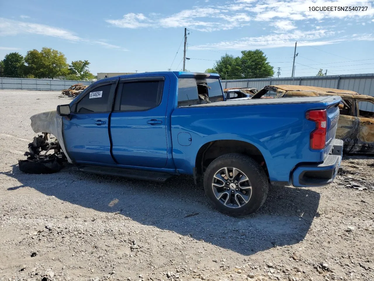 2022 Chevrolet Silverado K1500 Rst VIN: 1GCUDEET5NZ540727 Lot: 67446294