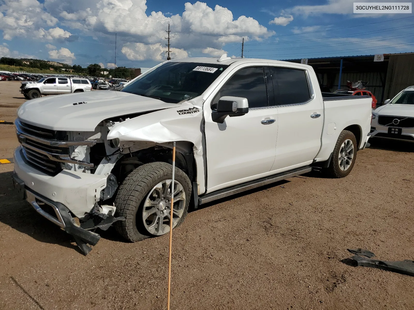 2022 Chevrolet Silverado Ltd K1500 High Country VIN: 3GCUYHEL2NG111728 Lot: 68113684