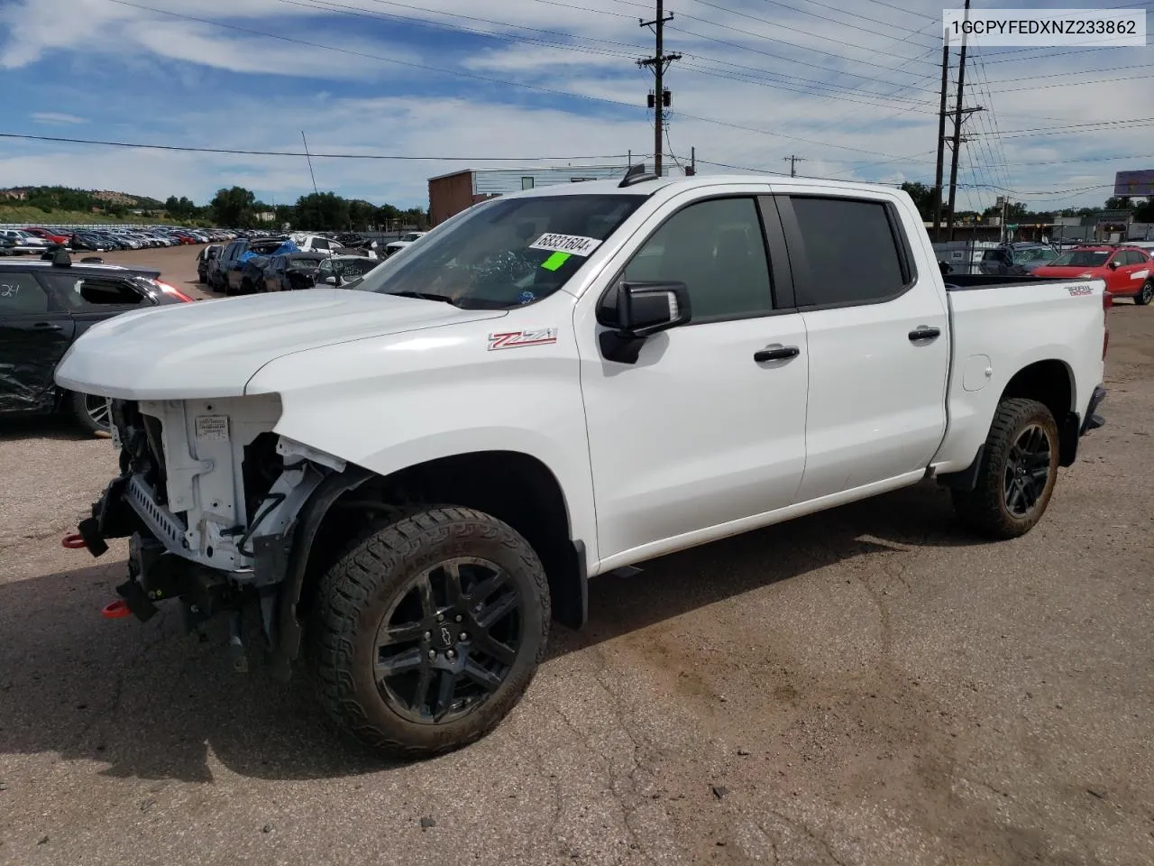 2022 Chevrolet Silverado Ltd K1500 Lt Trail Boss VIN: 1GCPYFEDXNZ233862 Lot: 68331604