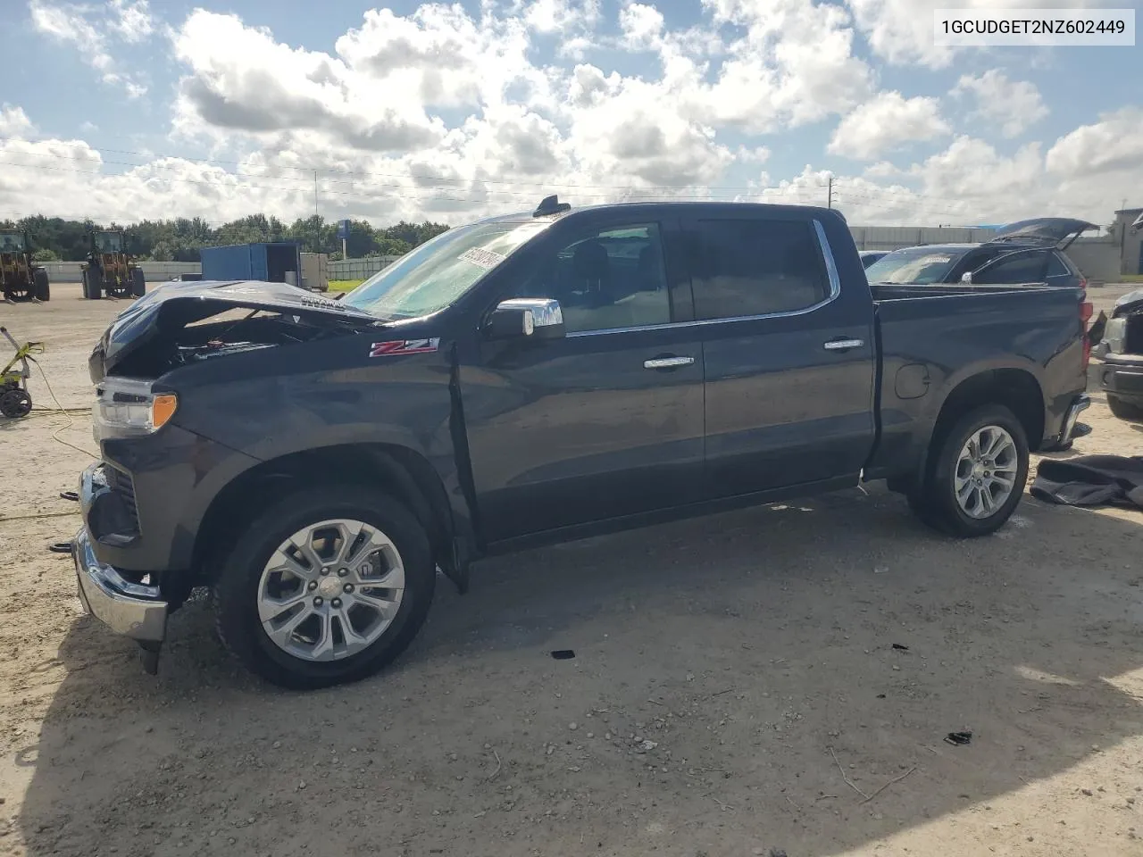 2022 Chevrolet Silverado K1500 Ltz VIN: 1GCUDGET2NZ602449 Lot: 69280794