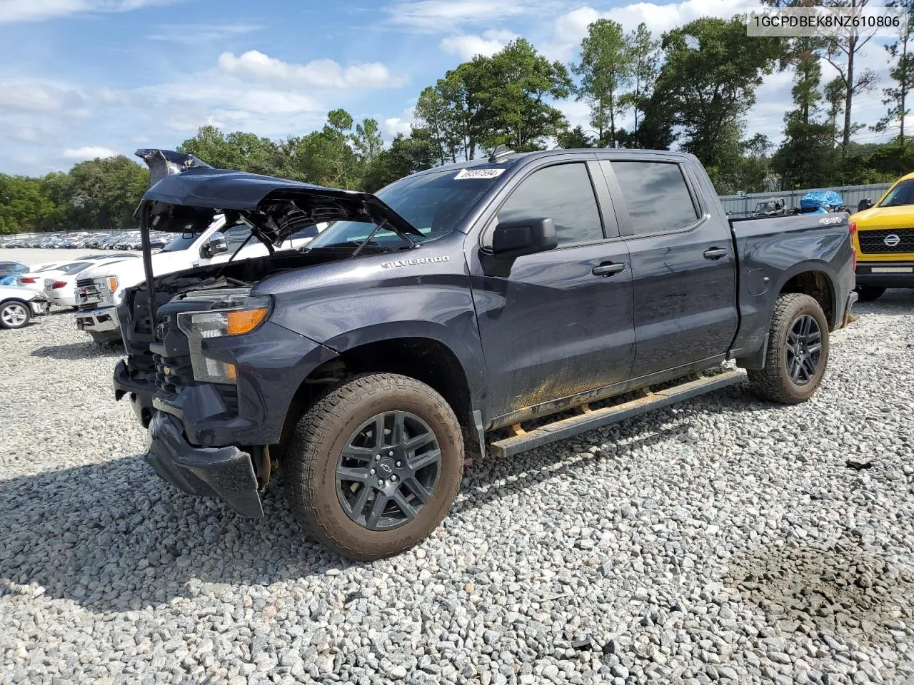 2022 Chevrolet Silverado K1500 Custom VIN: 1GCPDBEK8NZ610806 Lot: 69397594