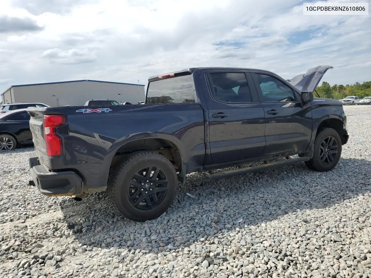 2022 Chevrolet Silverado K1500 Custom VIN: 1GCPDBEK8NZ610806 Lot: 69397594