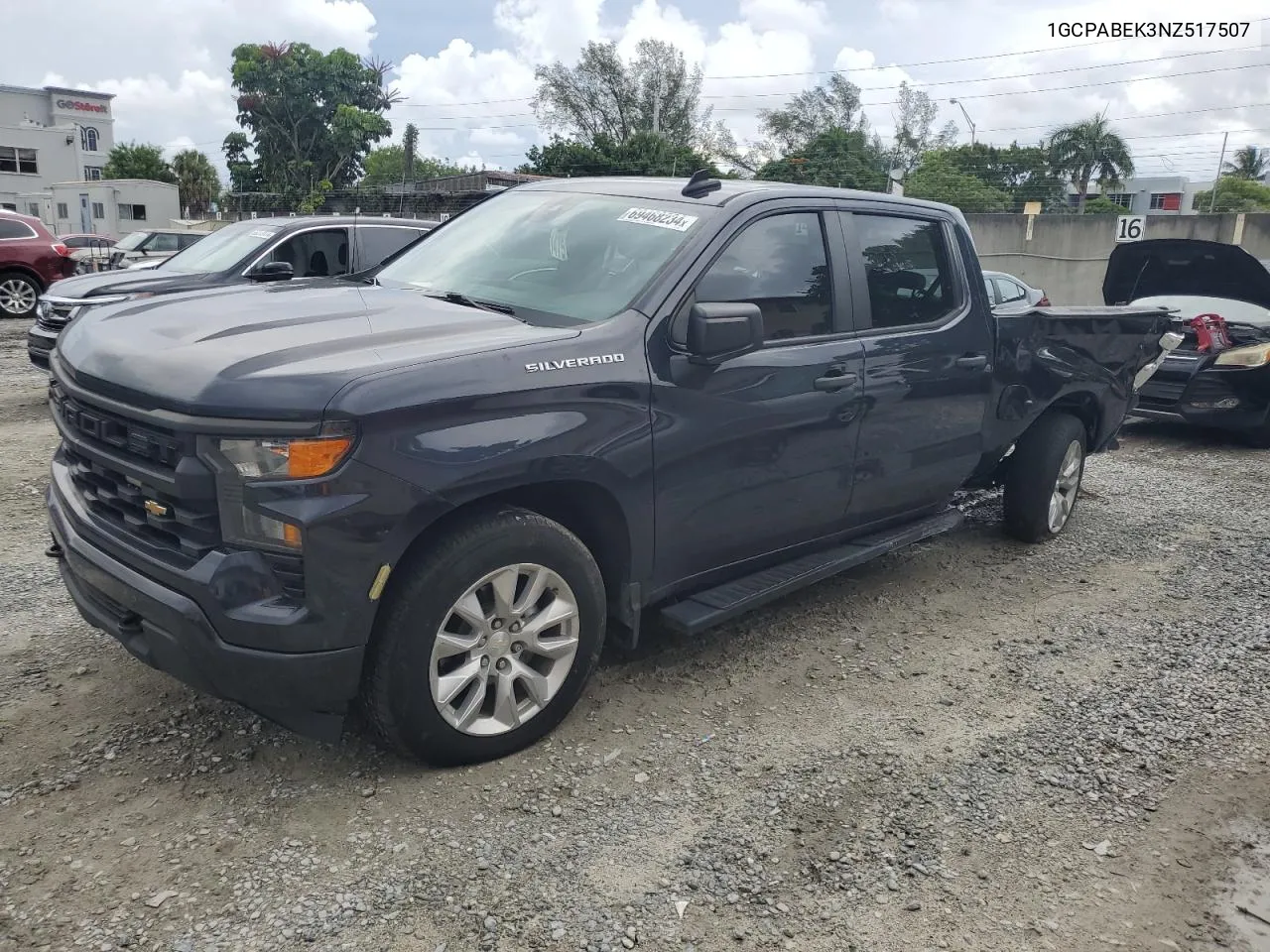 2022 Chevrolet Silverado C1500 Custom VIN: 1GCPABEK3NZ517507 Lot: 69468234