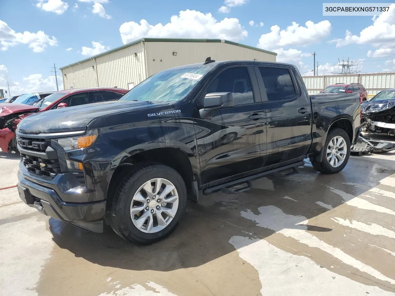 2022 Chevrolet Silverado C1500 Custom VIN: 3GCPABEKXNG571337 Lot: 69706934