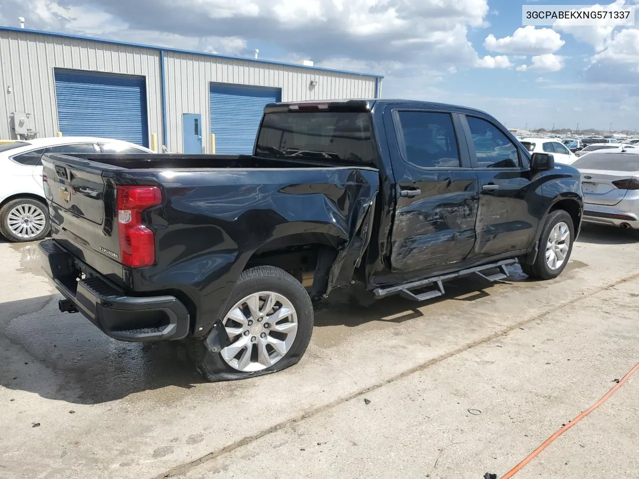 2022 Chevrolet Silverado C1500 Custom VIN: 3GCPABEKXNG571337 Lot: 69706934