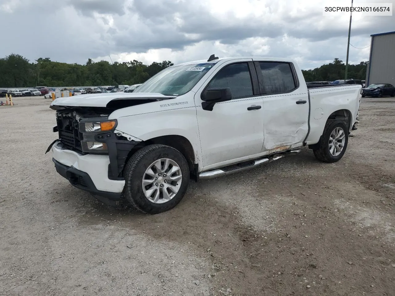 2022 Chevrolet Silverado Ltd C1500 Custom VIN: 3GCPWBEK2NG166574 Lot: 70135934