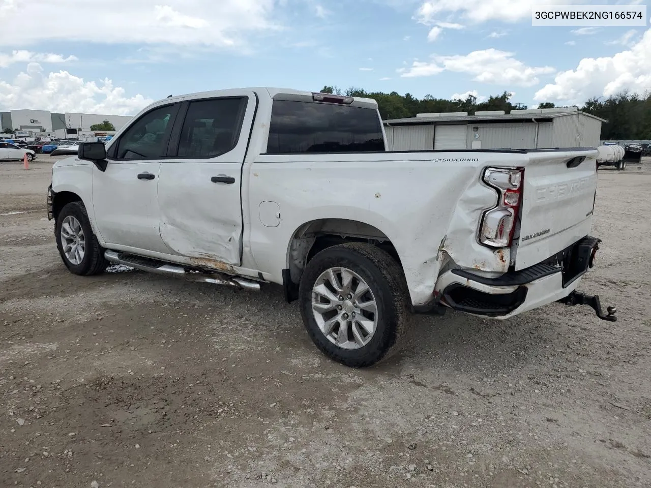 2022 Chevrolet Silverado Ltd C1500 Custom VIN: 3GCPWBEK2NG166574 Lot: 70135934