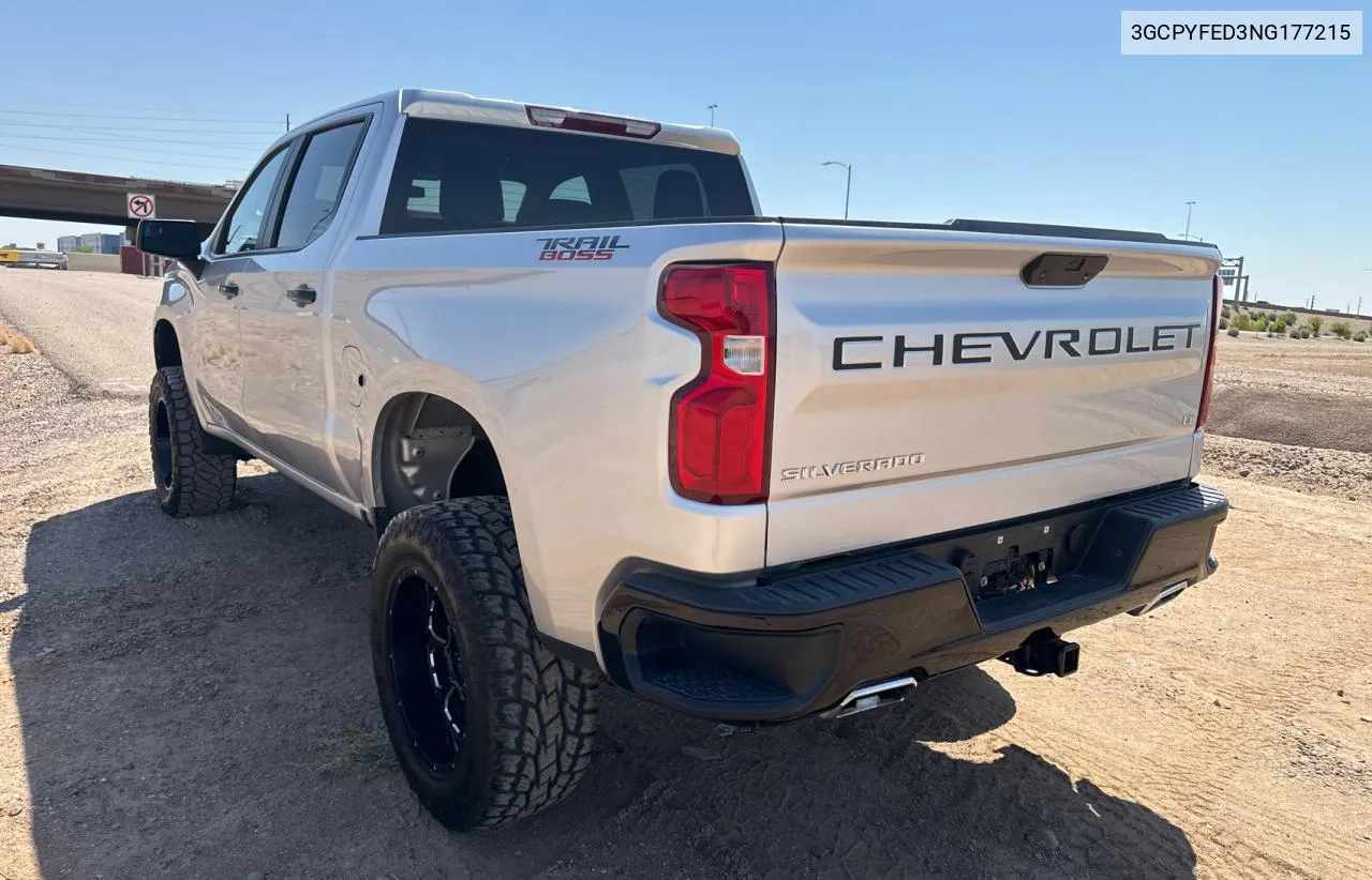 2022 Chevrolet Silverado VIN: 3GCPYFED3NG177215 Lot: 71256004