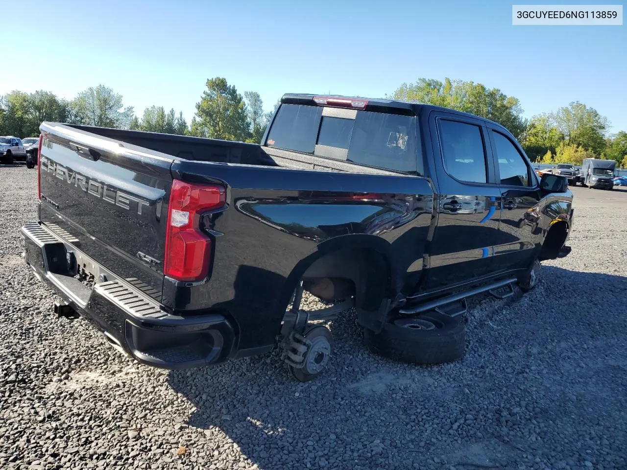 2022 Chevrolet Silverado Ltd K1500 Rst VIN: 3GCUYEED6NG113859 Lot: 71448164