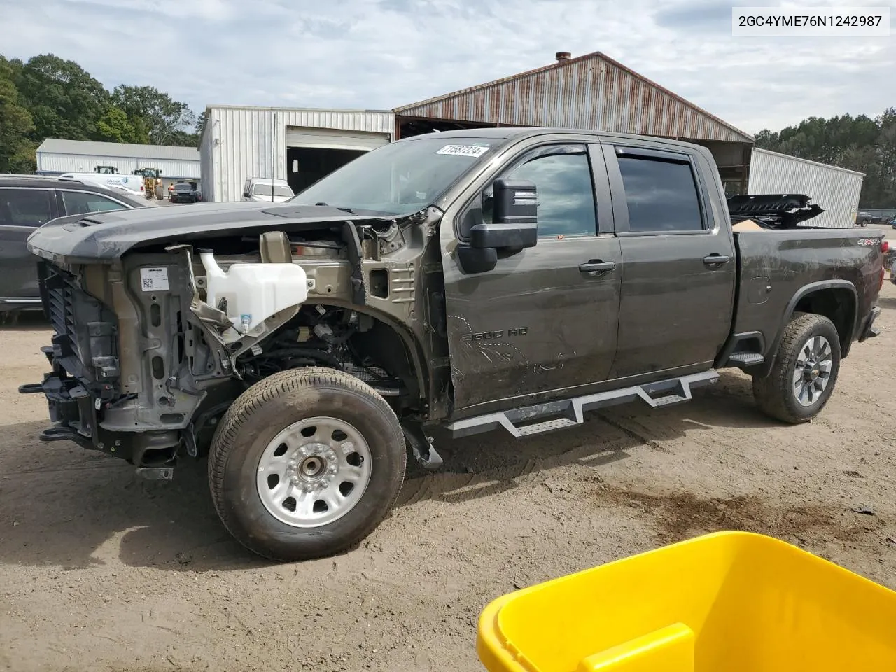 2022 Chevrolet Silverado K2500 Custom VIN: 2GC4YME76N1242987 Lot: 71587224