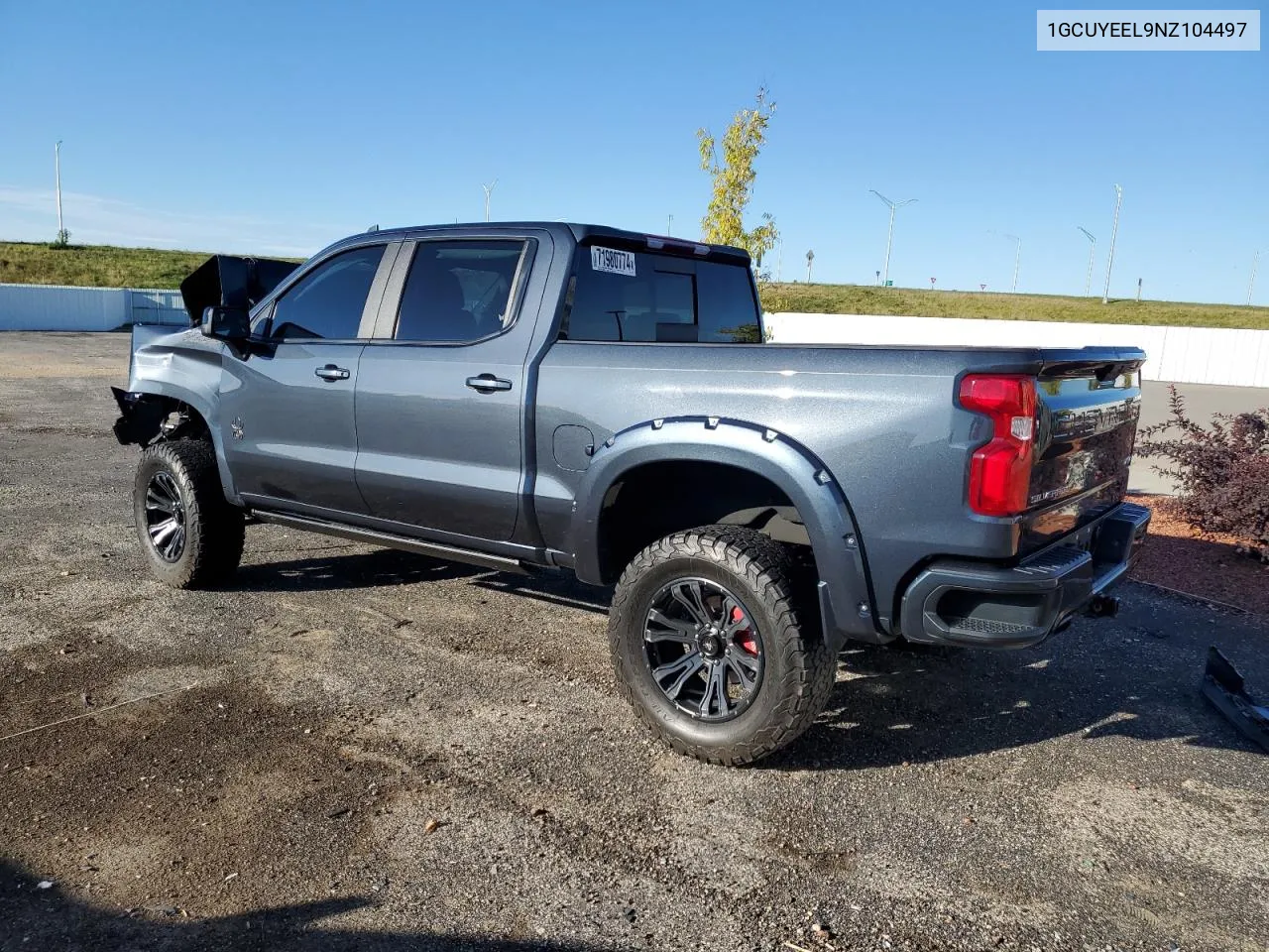 2022 Chevrolet Silverado Ltd K1500 Rst VIN: 1GCUYEEL9NZ104497 Lot: 71980774