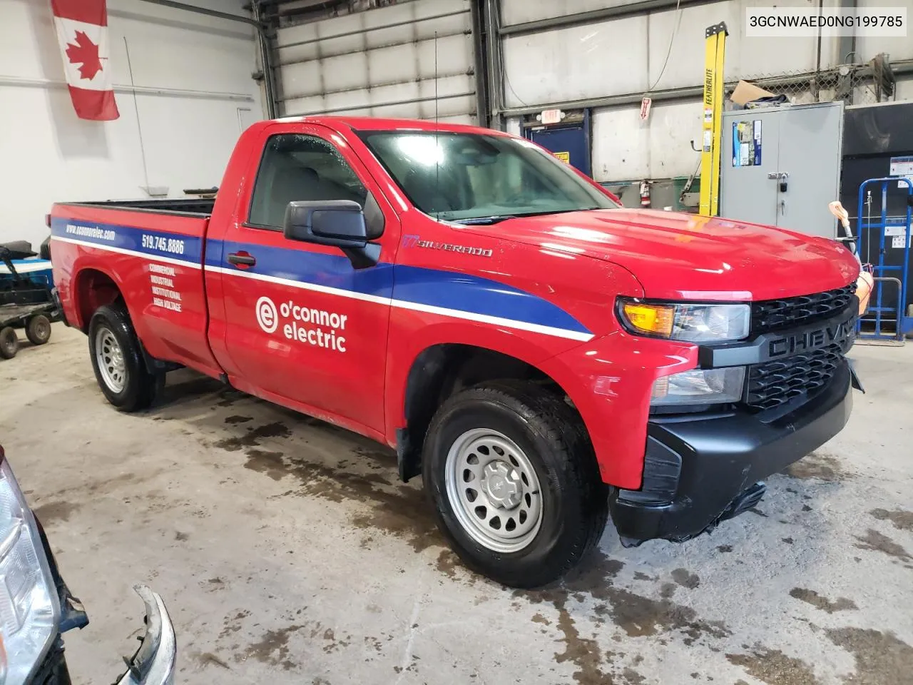 2022 Chevrolet Silverado Ltd C1500 VIN: 3GCNWAED0NG199785 Lot: 72051254