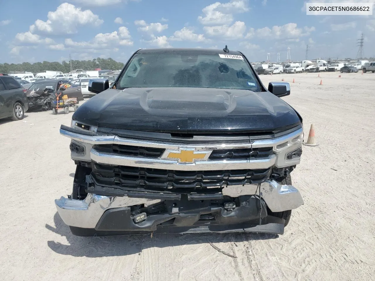 2022 Chevrolet Silverado C1500 Lt VIN: 3GCPACET5NG686622 Lot: 72154964