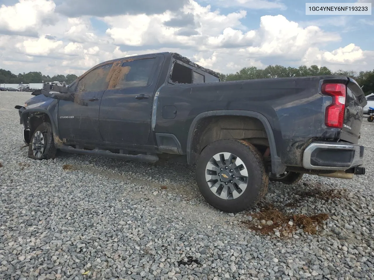 2022 Chevrolet Silverado K2500 Heavy Duty Lt VIN: 1GC4YNEY6NF193233 Lot: 72305224