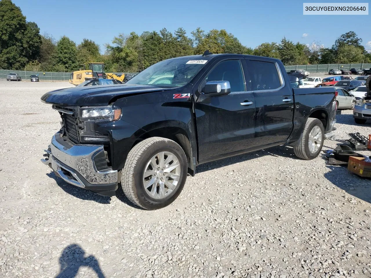 2022 Chevrolet Silverado Ltd K1500 Ltz VIN: 3GCUYGEDXNG206640 Lot: 72373534